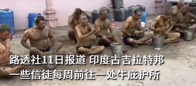 印度民眾涂滿牛糞抵御新冠,專家警告牛糞能抵御新冠病毒沒科學(xué)依據(jù)