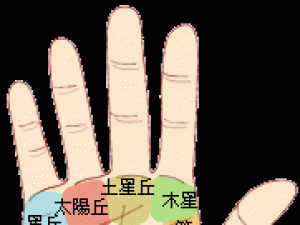 手相中的八大掌丘圖解：手掌上的八大丘