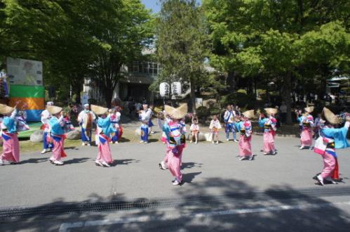 日本山梨縣甲斐市的三社神社等地舉行了祈求甲府盆地避免遭遇水災的“御幸祭”。在御幸祭上,肩抬神輿的男性們必須身著女裝,他們被大家親切地稱為“御幸小姐”。