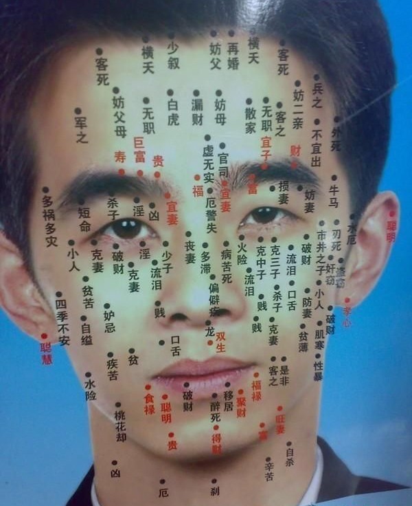 痣的位置與命運(yùn)圖-男人臉上長(zhǎng)痣的位置與命運(yùn)圖解