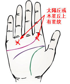 太陽(yáng)丘或木星丘上有星紋
