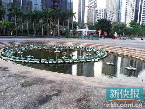 廣州花城廣場衛(wèi)星地圖似豬頭，“豬鼻子”原是音樂噴泉圖