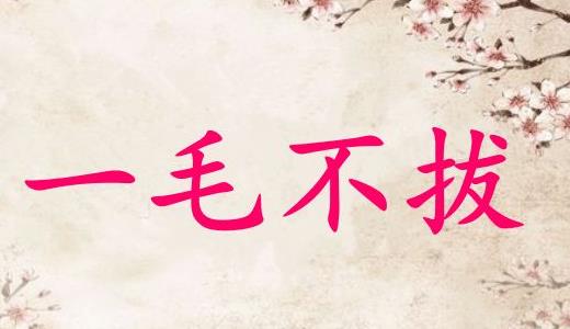 一毛不拔的故事、意思及成語解釋