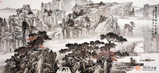 當(dāng)代畫家林德坤藝術(shù)鑒賞：過雨看松色，隨山到水源