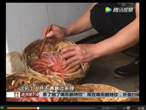 無良商販用色素給三蘇紅魚上色，用手輕輕一摸，手還會(huì)被染紅